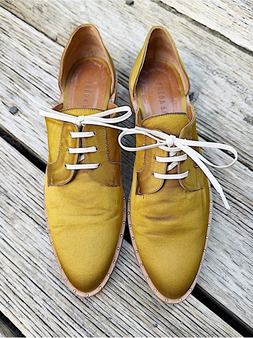 Freda Salvador Satin D’Orsay Oxfords